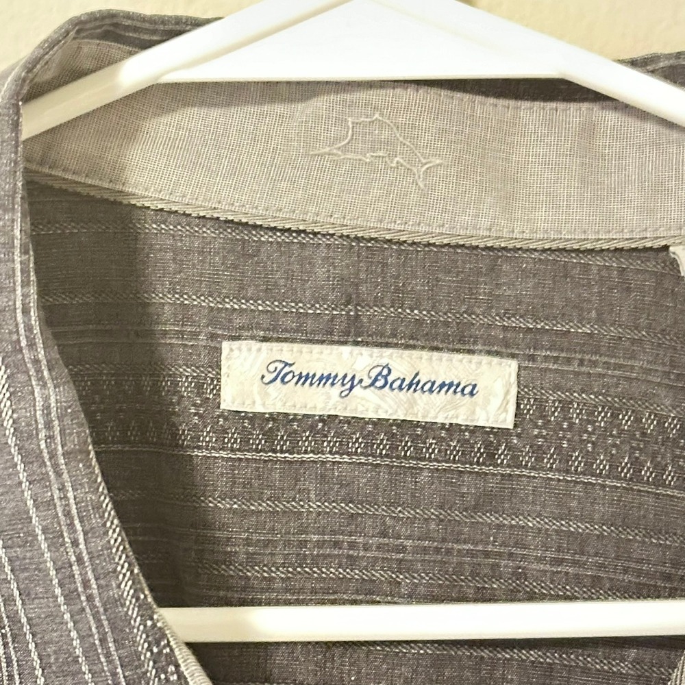 Tommy Bahama Mens XXL Line Em Up Shirt Steel Wool Grey Cocktail Graphic NWT - Picture 5 of 12